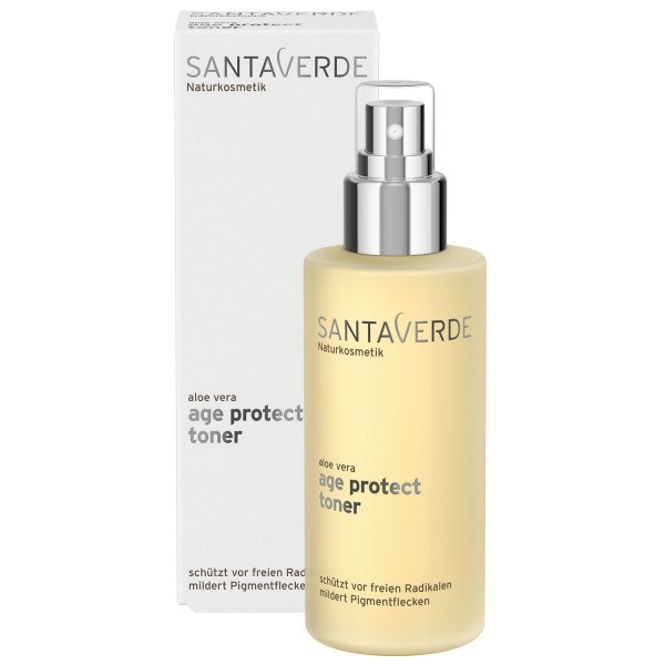 Santaverde Tonico Viso Age Protect con Aloe Vera - Lozione Idratante e Antiossidante 100 ml
