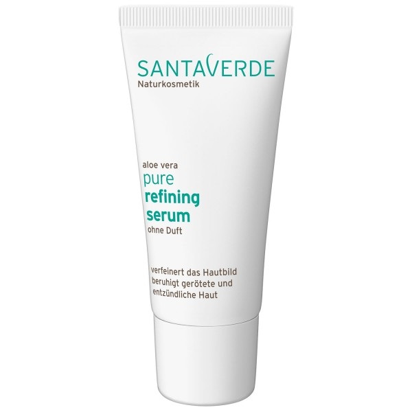 Santaverde Siero Raffinante 30 ml - Leggero, Senza Profumo, con Aloe Vera e Acido Ialuronico