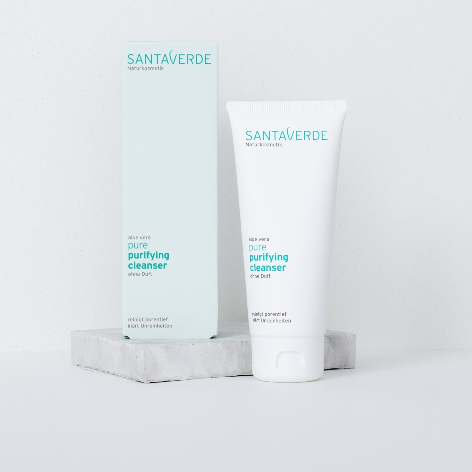 Santaverde Pure Purifying Cleanser Gel detergente senza profumo 100 ml - Pulisce in profondità e prepara la pelle