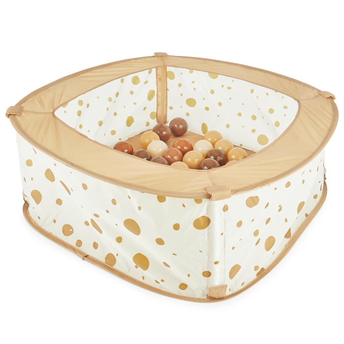 BIECO Piscina di Palline Pop-Up con 50 Palline Colorate - Tenda da Gioco Robusta e Salvaspazio per Bambini