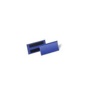 Durable Tasche Portaetichette Magnetiche Blu - 130 x 53 mm, Confezione da 50 Pezzi