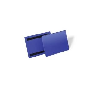 Durable 174307 Buste Identificative Magnetiche A5 Orizzontale Blu - Confezione da 50 Pezzi