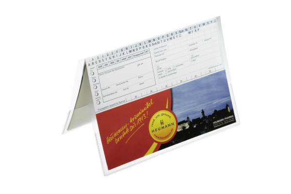 Durable 214119 - Libretti portadocumenti A5 trasparenti, confezione da 10 pezzi con protezione antistrappo