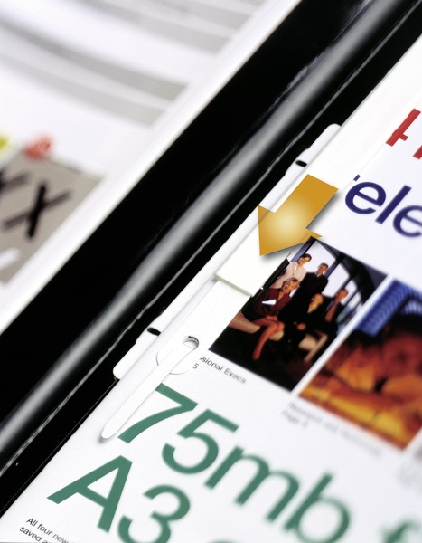 Durable 2589-01 Cartellina ad Aghi Durapus De Luxe A4 Nero con Fronte Trasparente e Retro Colorato, Confezione da 25 Pezzi