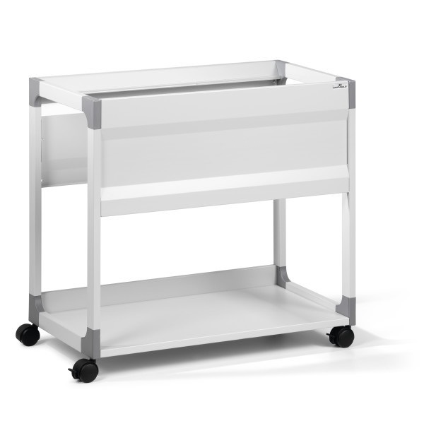 Durable 378410 Carrello per Documenti in Acciaio Antigraffio, Grigio, per Archiviazione di Fino a 90 Cartelle Sospese