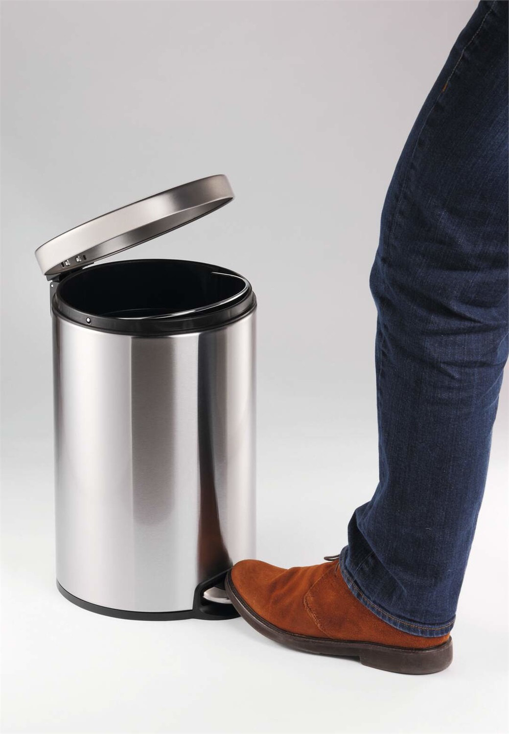Durable Cestino a Pedale Cilindrico in Acciaio Inossidabile 5L - Design Elegante e Funzionale per Casa e Ufficio