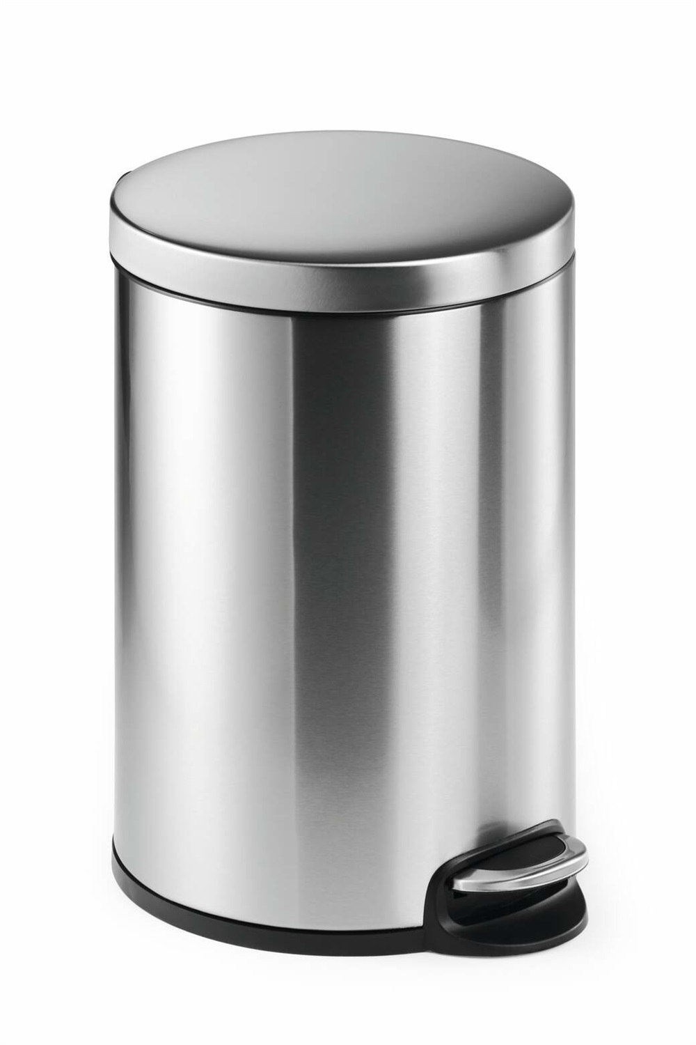 DURABLE Cestino cilindrico a Pedale 20L in Acciaio Inossidabile Argento Metallizzato - Diametro 292 mm, Altezza 455 mm