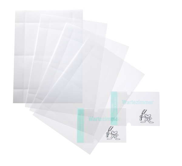 Durable Crystal Sign Refill - Fogli Traslucidi Microperforati 148x148 mm, Confezione da 10 Fogli (20 Inserti)