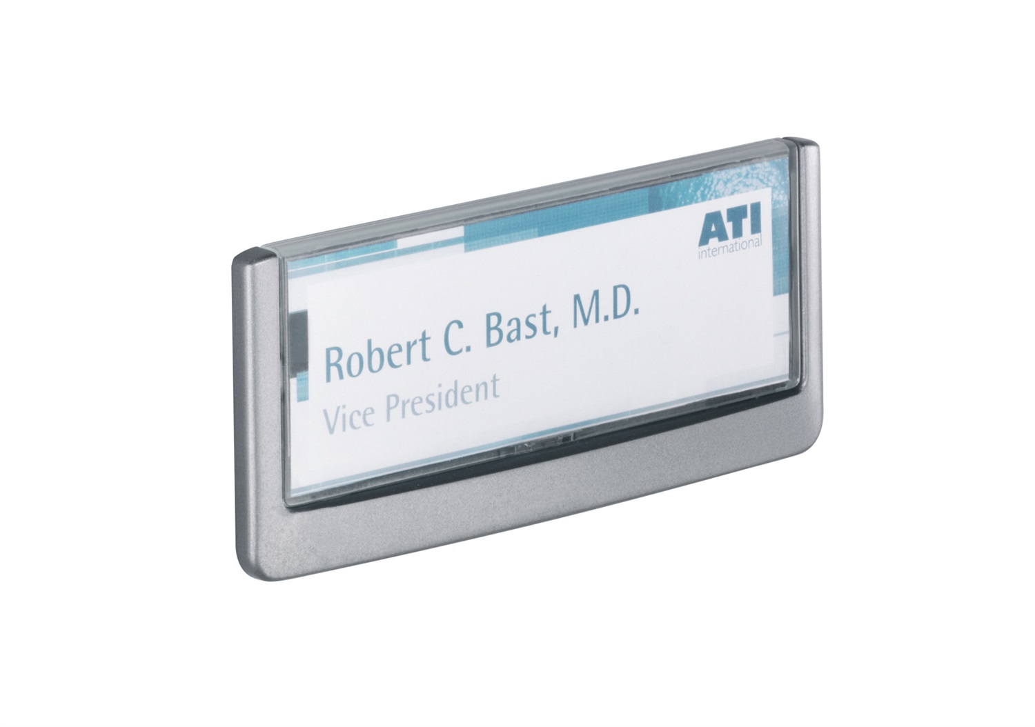 Durable 486037 Click Sign - Targa Fuori Porta in ABS, 149x52,5 mm, Grafite con Sportellino Apribile e Fissaggio a Viti o Biadesivo