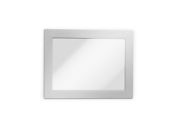Durable DURAFRAME® A6 Cornice Espositiva Adesiva Argento Metallizzato 176x130mm - Confezione da 2 Pezzi