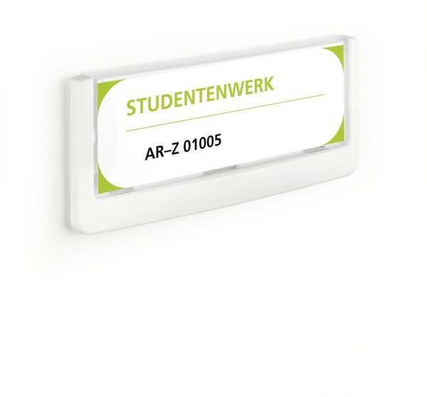 Durable 486002 Click Sign - Targa Fuori Porta in ABS con Sportellino Apribile, Installazione Facile