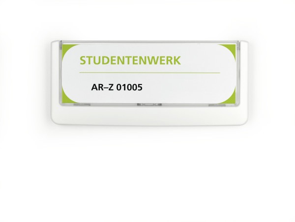 Durable 486002 Click Sign - Targa Fuori Porta in ABS con Sportellino Apribile, Installazione Facile