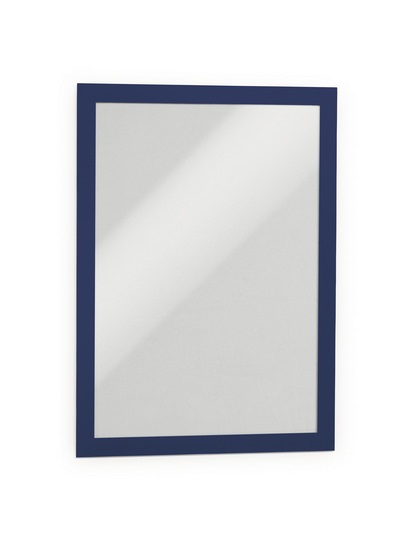 Durable DURAFRAME® A4 Cornice Espositiva Adesiva Blu Scuro - 236x323 mm, Confezione da 2 Pezzi