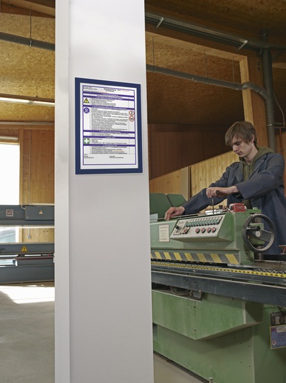 Durable DURAFRAME® A4 Cornice Espositiva Adesiva Blu Scuro - 236x323 mm, Confezione da 2 Pezzi