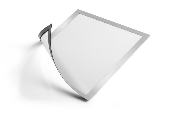 Durable DURAFRAME® MAGNETIC A4 Cornice Espositiva Magnetica in PVC Rigido Argento, Confezione da 5 Pezzi