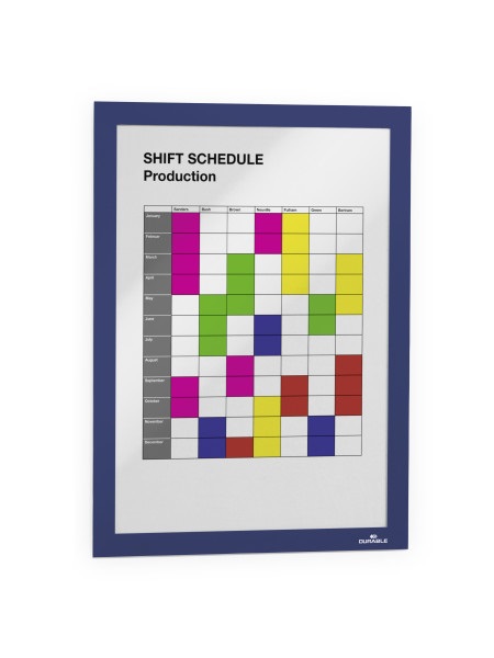 DURABLE Duraframe® Cornice Espositiva Adesiva A4 Blu - Confezione da 10 Pezzi