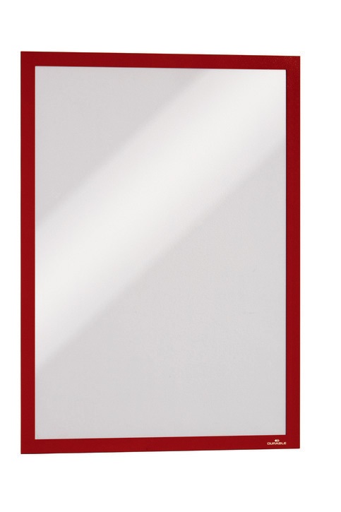 Durable DURAFRAME® Cornice Espositiva Adesiva A3 Rosso - Confezione da 6 Pezzi