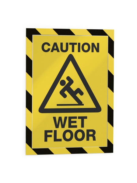 Durable Duraframe Security A4 Cornice Espositiva Adesiva Magnetica Giallo/Nero - Confezione da 2 Pezzi