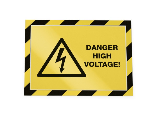 Durable Duraframe Security A4 Cornice Espositiva Adesiva Magnetica Giallo/Nero - Confezione da 2 Pezzi