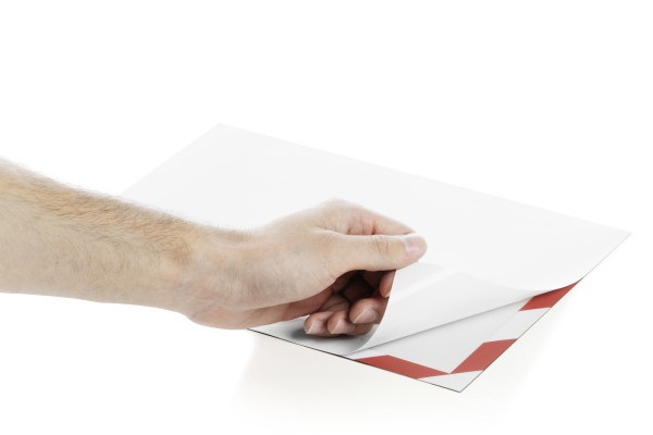 Durable DURAFRAME SECURITY Cornice Espositiva Adesiva A4 Rosso/Bianco - Confezione da 2 Pezzi, Cornice Magnetica per Segnaletica di Sicurezza