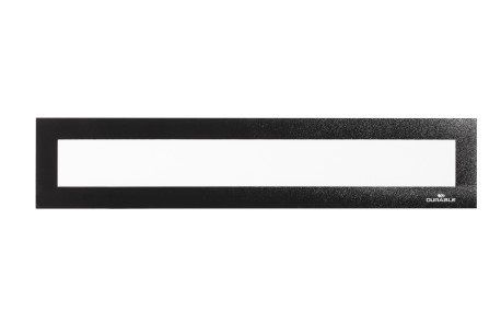 Durable Duraframe Magnetic Top - Cornice Espositiva a Fissaggio Magnetico A3 Nero, Confezione da 5 Pezzi, 297 x 40 mm