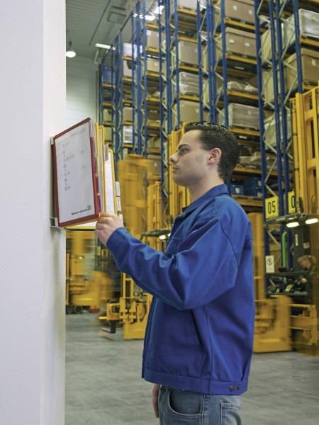 Durable VARIO WALL 20 Leggio da Parete A4 con 20 Pannelli Rimovibili in Acciaio/Polipropilene, Colori Assortiti