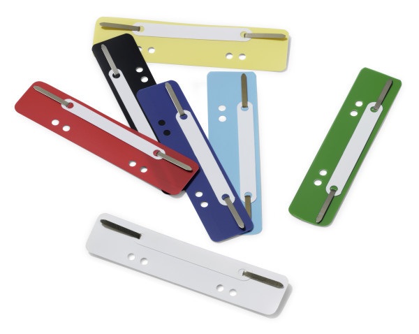 Durable 690100 - Pressini Fermafogli Flexi Filing Strips, 150x38 mm, Foratura 60/80 mm, Assortiti, Confezione da 250 Pezzi