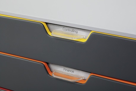 Durable VARICOLOR® Cassettiera 5 Cassetti Colorati in Plastica - 280 x 292 x 356 mm