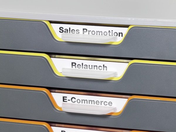 Durable Cassettiera VARICOLOR® con 10 Cassetti Colorati - 28 x 35,6 x 29,2 cm - Design Moderno e Funzionale