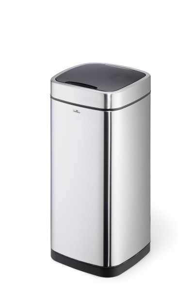 Durable Cestino NO TOUCH 35L con Sensore - Argento Metallizzato, Acciaio Inossidabile, 30,5 x 30,5 x 69 cm