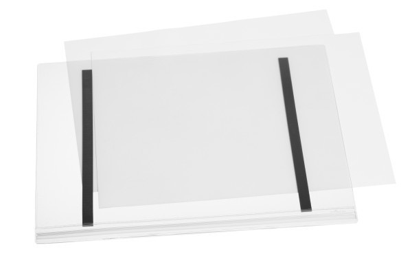 Durable 501919 - Buste Impermeabili Magnetiche A3, 5 Pezzi, Plastica Trasparente, Antistrappo
