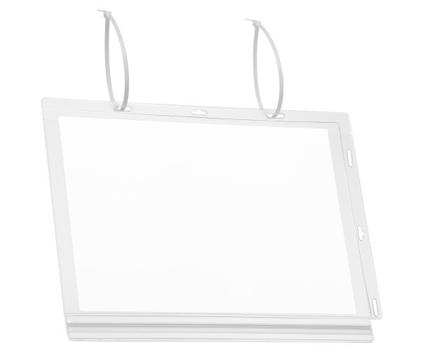 Durable Buste Impermeabili A4 con Fascette - Confezione da 5 Pezzi, Trasparenti, Antistrappo e Resistenti agli Agenti Atmosferici