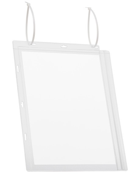 Durable Buste Impermeabili A4 con Fascette - Confezione da 5 Pezzi, Trasparenti, Antistrappo e Resistenti agli Agenti Atmosferici