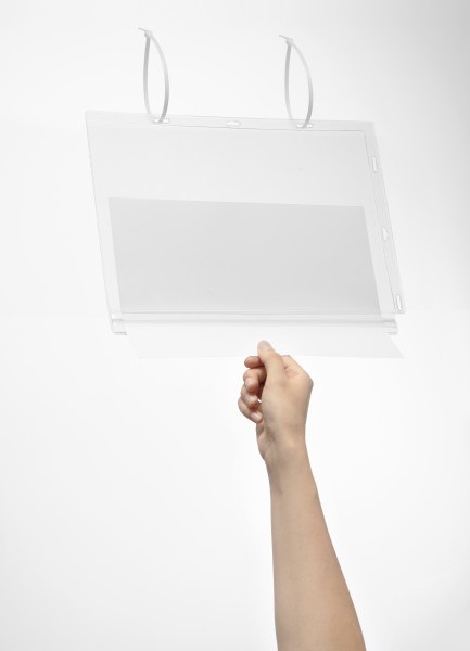 Durable Buste Impermeabili A4 con Fascette - Confezione da 5 Pezzi, Trasparenti, Antistrappo e Resistenti agli Agenti Atmosferici
