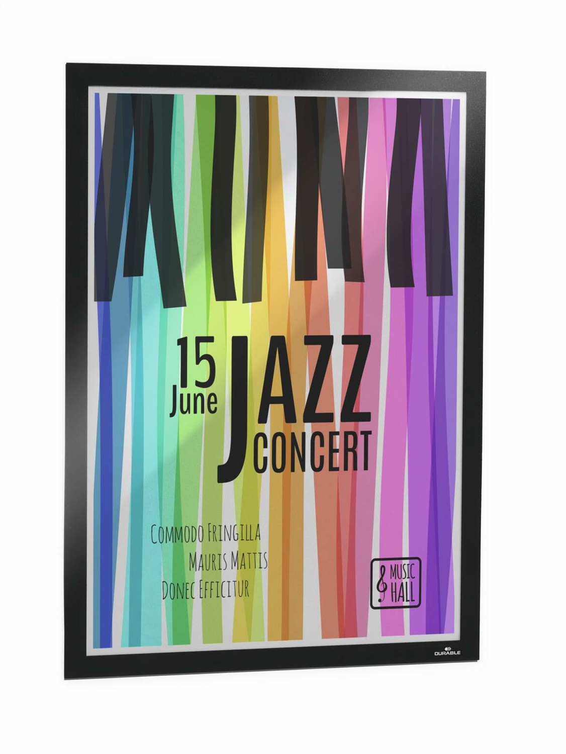 Durable DURAFRAME® POSTER A2 Cornice Espositiva Autoadesiva Nero - Resistente ai Raggi UV