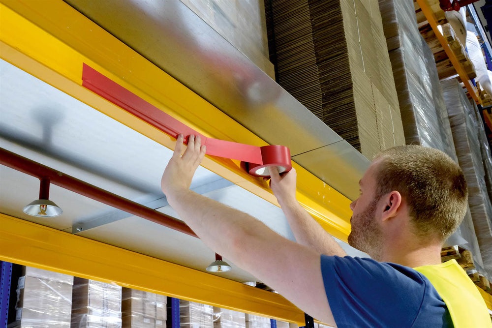 Durable Nastro adesivo per marcatura DURALINE BASIC 50/016 - 50 mm x 33 m - rosso - removibile