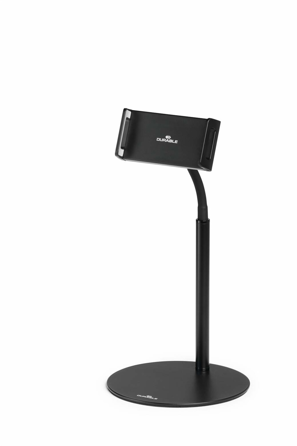 Durable TWIST TABLE - Supporto da tavolo per tablet e smartphone, regolabile, compatibile con dispositivi da 4.7 a 13 pollici, fino a 1000 g, braccio snodabile e giunto sferico