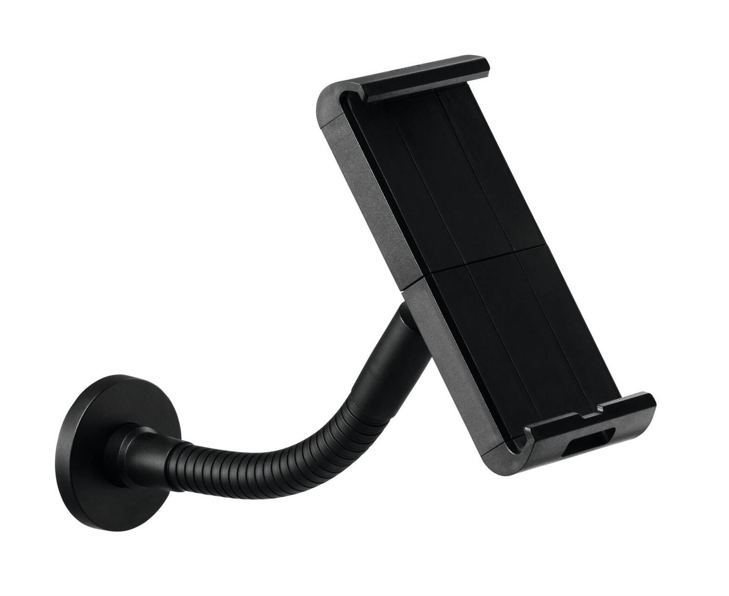 Durable TOUGH Supporto per Tablet Nero - Fissaggio a Tavolo/Parete, Braccio Snodabile, Ruotabile 360°, Compatibile con Tablet 7-13