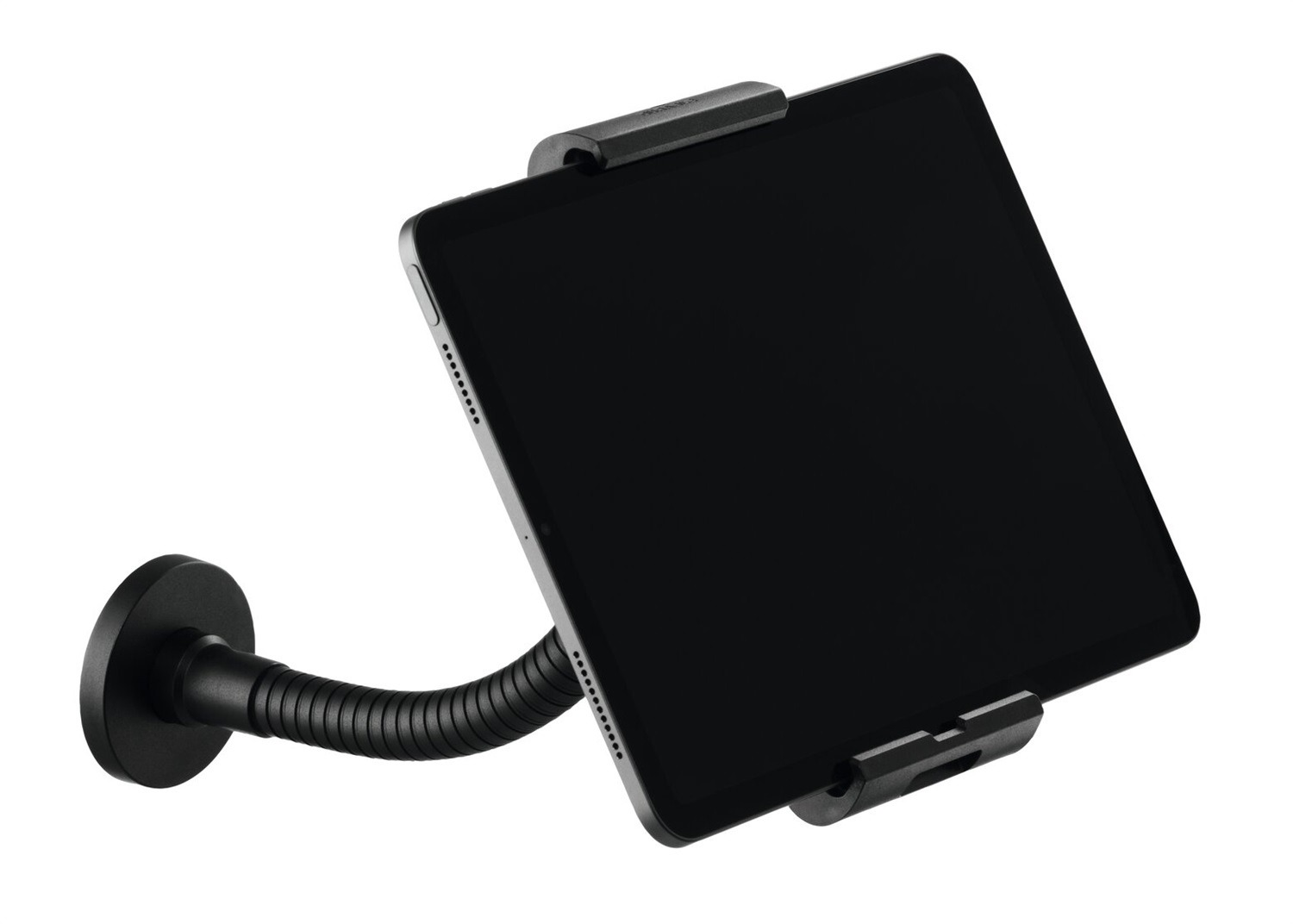 Durable TOUGH Supporto per Tablet Nero - Fissaggio a Tavolo/Parete, Braccio Snodabile, Ruotabile 360°, Compatibile con Tablet 7-13