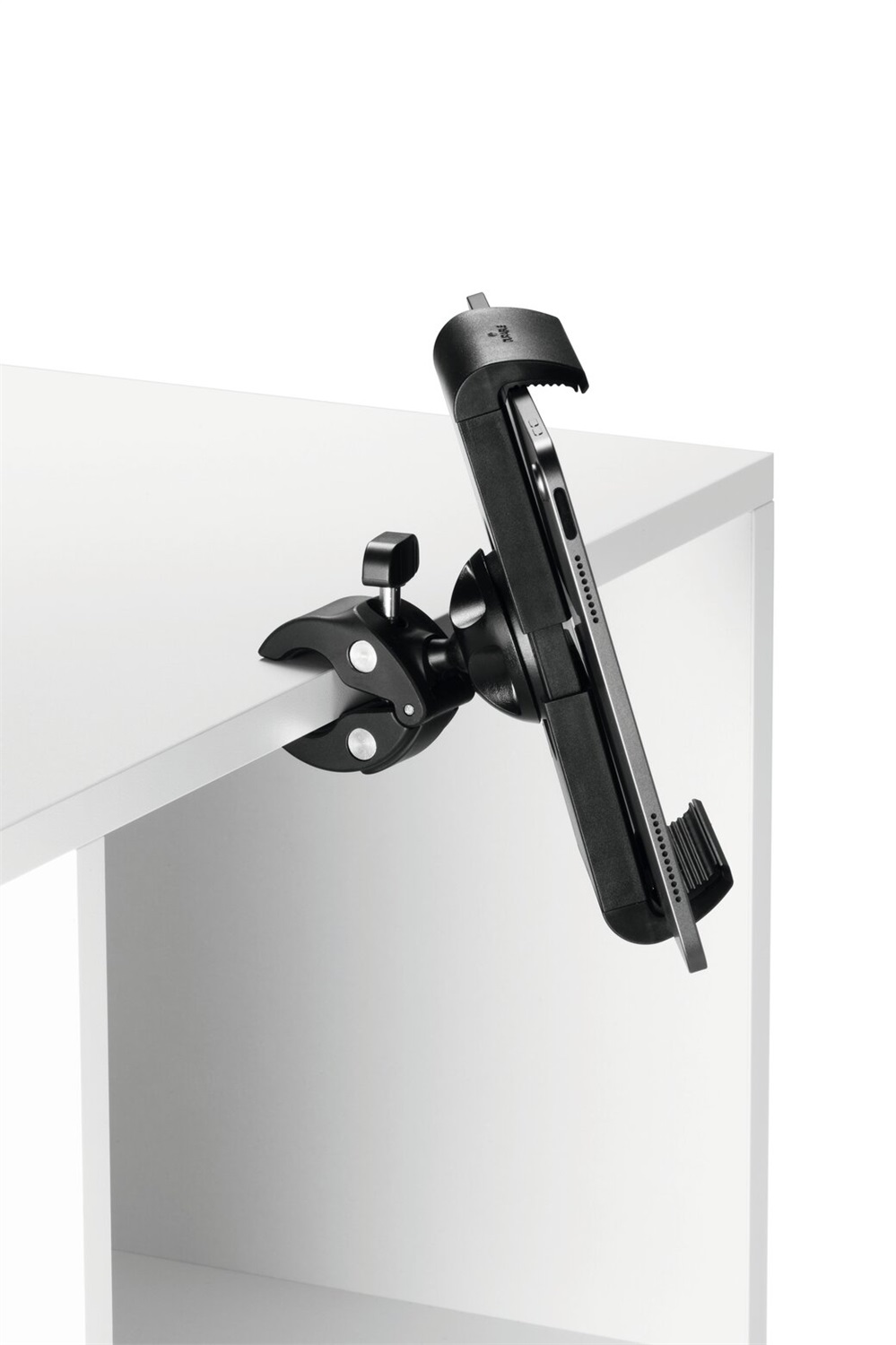 Durable TOUGH CLAMP XL - Supporto per Tablet 7-13'' con Morsetto, Ruotabile 360°, Nero