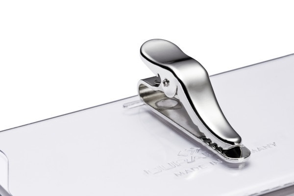 Durable 815719 Portanome con combi clip, spilla e clip a coccodrillo, 40x57 mm, PVC trasparente, confezione da 50 pezzi