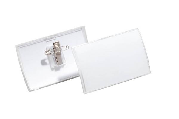 Durable Portanomi CLICK FOLD CON COMBI CLIP - Polipropilene Riciclato 54x90 mm - Conf. 25 pz