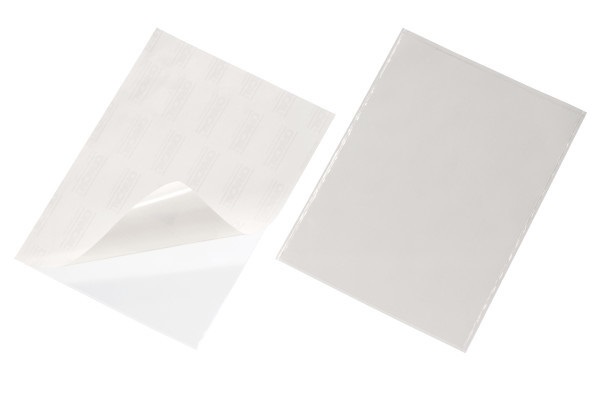 Durable POCKETFIX® A4 - Buste adesive in polipropilene trasparente, confezione da 25 pezzi