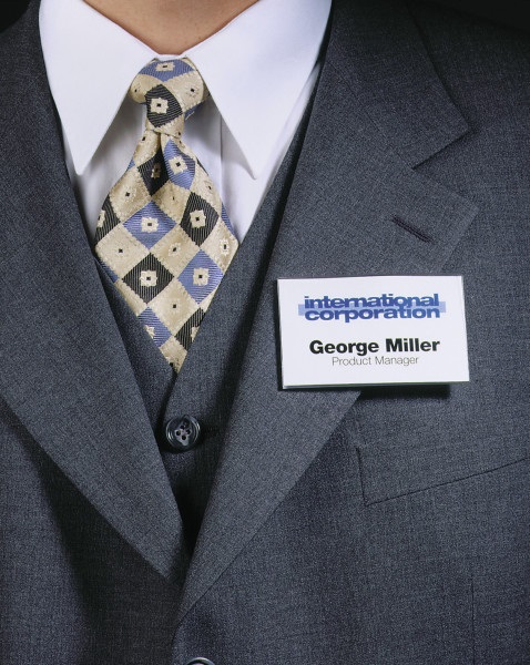 Durable Portanomi 811719 con Magnete Trasparente - PVC 54x90mm, Conf. 25 Pz