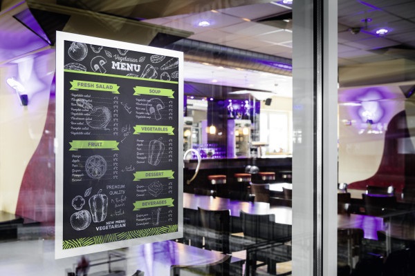 Durable Duraframe Sun Cornice Espositiva A3 Argento Metallizzato - Confezione da 2 Pezzi, Autofissante e Stabilizzatore UV