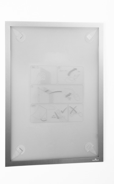Durable DURAFRAME Wallpaper A3 - Cornice Espositiva Argento per Documenti A3, 323x446 mm, per Superfici Delicate