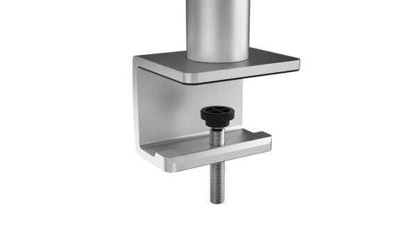 Durable 508323 Supporto da Tavolo per Monitor/TV a Schermo Piatto fino a 96,5 cm (38 pollici) - Argento, Capacità 8 kg