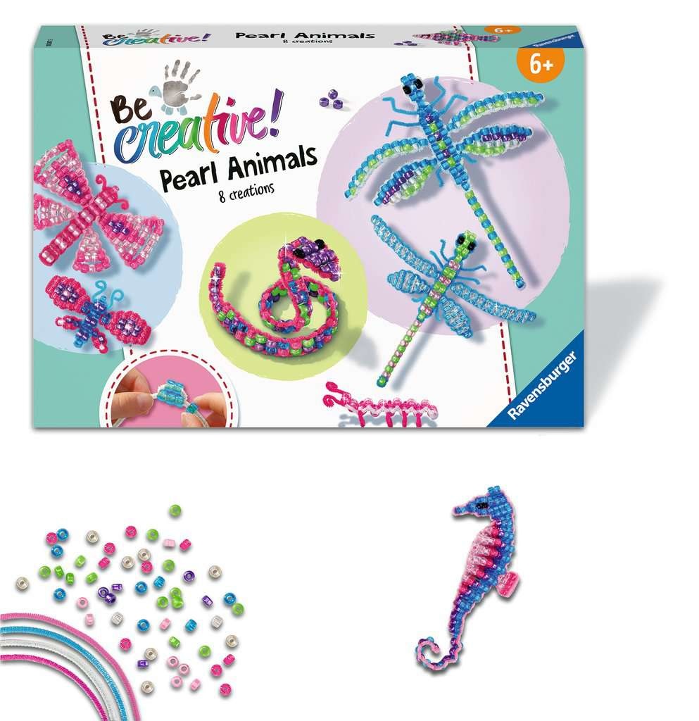 Ravensburger Be Creative 18247 - Gioco Creativo Fai-da-te con 900 Perline per Creare Animali, Età Consigliata 6 Anni