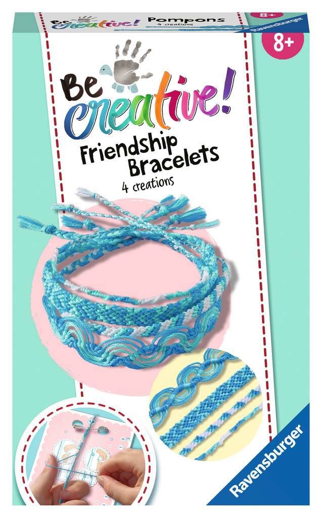 Ravensburger Be Creative Mini - Kit per Braccialetti dell'Amicizia, Gioco Creativo Fai-da-te per Bambini 8 Anni, Multicolore