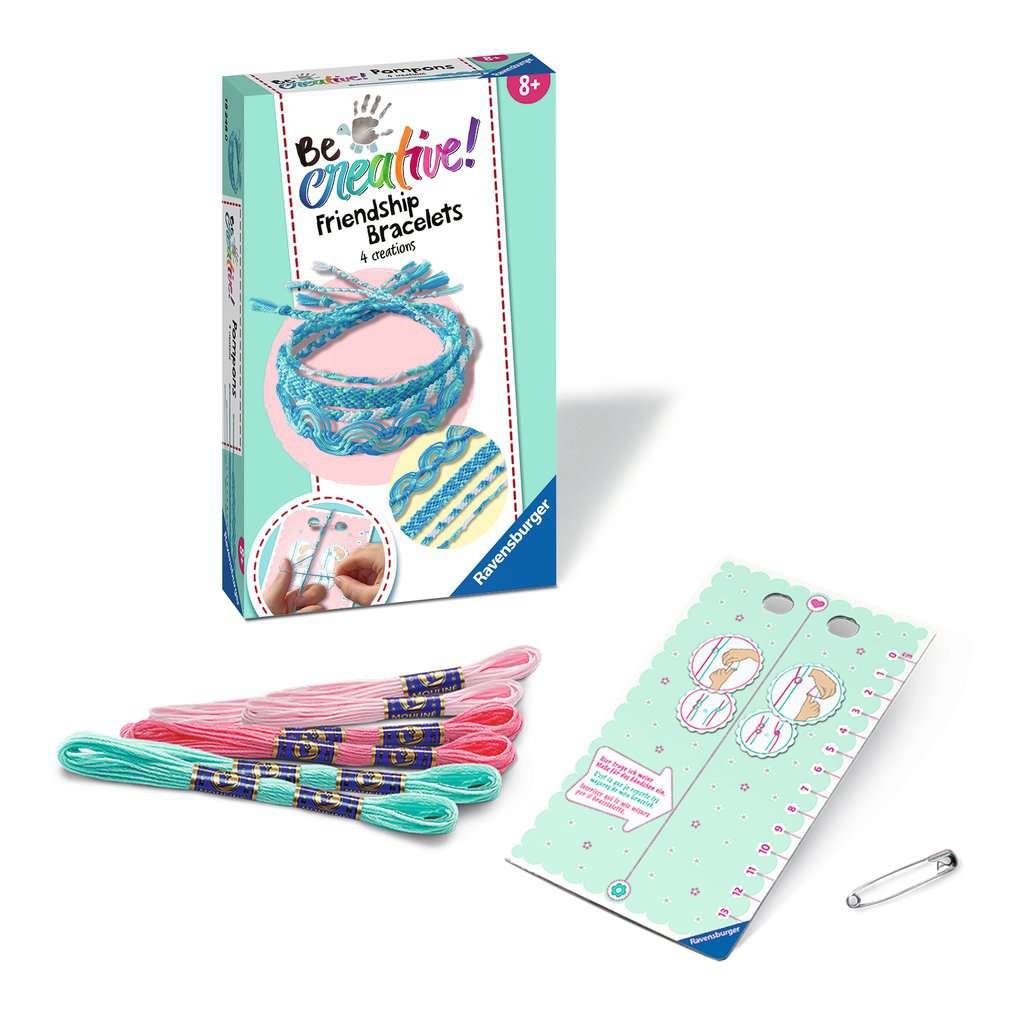 Ravensburger Be Creative Mini - Kit per Braccialetti dell'Amicizia, Gioco Creativo Fai-da-te per Bambini 8 Anni, Multicolore